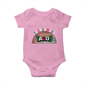 You Had Me At Tacos Baby Onesie Tacos Lover Gift TS12 Light Pink Print Your Wear
