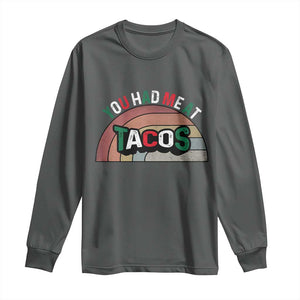You Had Me At Tacos Long Sleeve Shirt Tacos Lover Gift TS12 Dark Heather Print Your Wear
