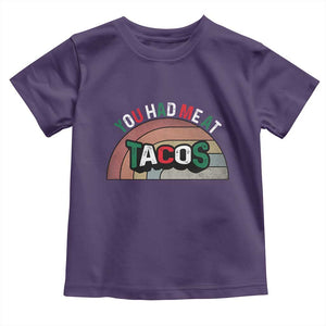 You Had Me At Tacos Toddler T Shirt Tacos Lover Gift TS12 Purple Print Your Wear