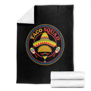 Taco Squad Throw Blanket Mexican Food Lovers Gift TS12 Black Print Your Wear