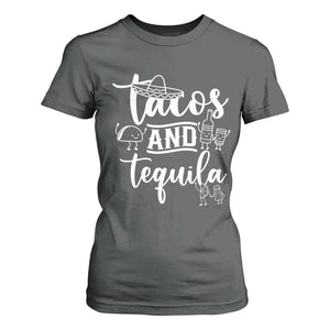 Tacos And Tequila Lover T Shirt For Women Funny Humor Gift TS12 Dark Heather Print Your Wear