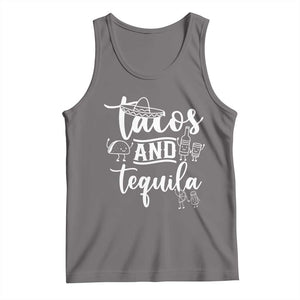 Tacos And Tequila Lover Tank Top Funny Humor Gift TS12 Deep Heather Print Your Wear