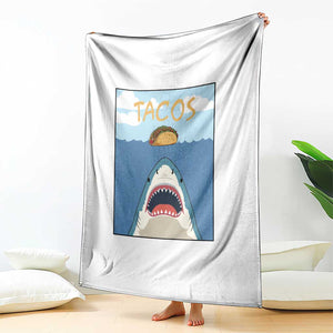 Funny Tacos Lover Throw Blanket Shark Attack Humor Gift TS12 Print Your Wear