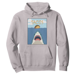 Funny Tacos Lover Hoodie Shark Attack Humor Gift TS12 Ice Gray Print Your Wear