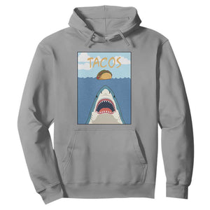 Funny Tacos Lover Hoodie Shark Attack Humor Gift TS12 Sport Gray Print Your Wear