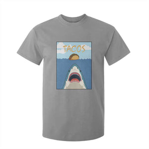 Funny Tacos Lover T Shirt For Kid Shark Attack Humor Gift TS12 Sport Gray Print Your Wear
