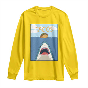 Funny Tacos Lover Long Sleeve Shirt Shark Attack Humor Gift TS12 Daisy Print Your Wear