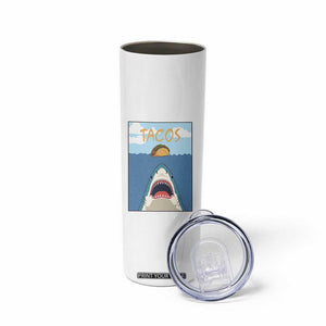 Funny Tacos Lover Skinny Tumbler Shark Attack Humor Gift TS12 Print Your Wear