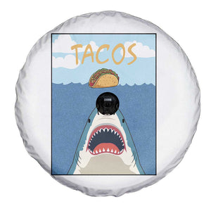 Funny Tacos Lover Spare Tire Cover Shark Attack Humor Gift TS12 Print Your Wear