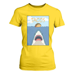 Funny Tacos Lover T Shirt For Women Shark Attack Humor Gift TS12 Daisy Print Your Wear