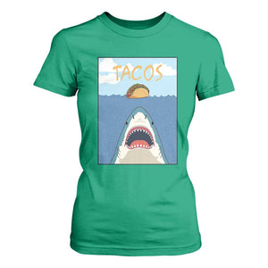 Funny Tacos Lover T Shirt For Women Shark Attack Humor Gift TS12 Irish Green Print Your Wear