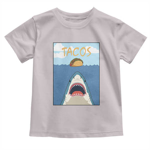 Funny Tacos Lover Toddler T Shirt Shark Attack Humor Gift TS12 Ice Gray Print Your Wear