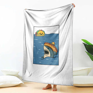 Tacos Lover Throw Blanket Funny Shark Humor Foodie Gift TS12 Print Your Wear