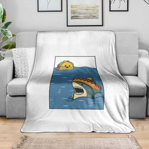 Tacos Lover Throw Blanket Funny Shark Humor Foodie Gift TS12 Print Your Wear