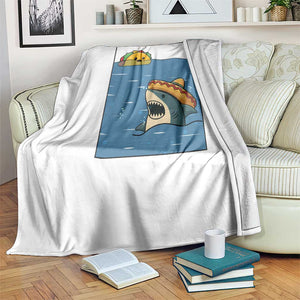 Tacos Lover Throw Blanket Funny Shark Humor Foodie Gift TS12 Print Your Wear