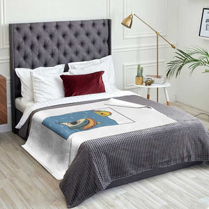 Tacos Lover Throw Blanket Funny Shark Humor Foodie Gift TS12 Print Your Wear