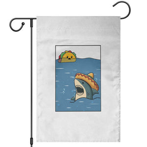 Tacos Lover Garden Flag Funny Shark Humor Foodie Gift TS12 White Print Your Wear