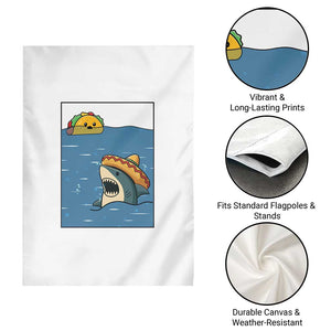 Tacos Lover Garden Flag Funny Shark Humor Foodie Gift TS12 Print Your Wear