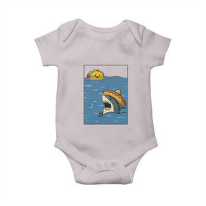 Tacos Lover Baby Onesie Funny Shark Humor Foodie Gift TS12 Ice Gray Print Your Wear