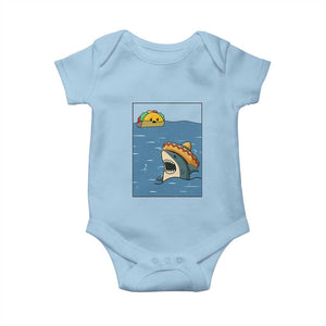 Tacos Lover Baby Onesie Funny Shark Humor Foodie Gift TS12 Light Blue Print Your Wear