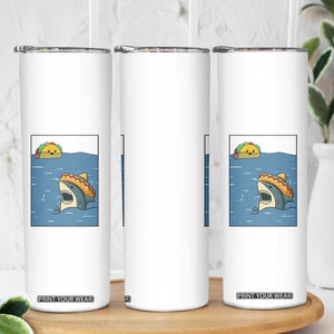 Tacos Lover Skinny Tumbler Funny Shark Humor Foodie Gift TS12 Print Your Wear