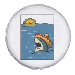 Tacos Lover Spare Tire Cover Funny Shark Humor Foodie Gift TS12 Print Your Wear