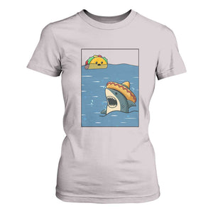 Tacos Lover T Shirt For Women Funny Shark Humor Foodie Gift TS12 Ice Gray Print Your Wear