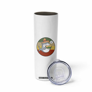 Mexican Food Lover Gift Skinny Tumbler Funny Shark Eating Tacos TS12 Print Your Wear