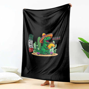 Mexican Food Lover Gift Throw Blanket Funny Dinosaur Taco Saurus TS12 Print Your Wear