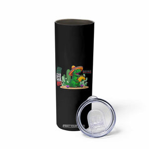 Mexican Food Lover Gift Skinny Tumbler Funny Dinosaur Taco Saurus TS12 Print Your Wear