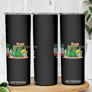 Mexican Food Lover Gift Skinny Tumbler Funny Dinosaur Taco Saurus TS12 Print Your Wear