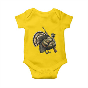 Funny Camo Turkey Hunter Rifle Gift Baby Onesie TS12 Daisy Print Your Wear