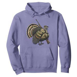 Funny Camo Turkey Hunter Rifle Gift Hoodie TS12 Violet Print Your Wear