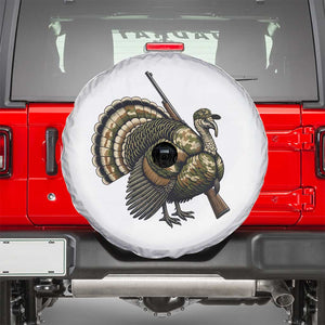 Funny Camo Turkey Hunter Rifle Gift Spare Tire Cover TS12 White Print Your Wear