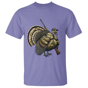 Funny Camo Turkey Hunter Rifle Gift T Shirt TS12 Violet Print Your Wear