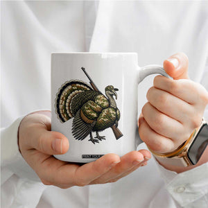 Funny Camo Turkey Hunter Rifle Gift Coffee Mug TS12 Print Your Wear