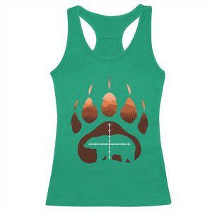 Big Game Bear Hunting Season Racerback Tank Top Funny Hunter Gift TS12 Irish Green Print Your Wear