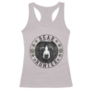 Bear Hunter Racerback Tank Top Funny Hunting Season Gift TS12 Ice Gray Print Your Wear