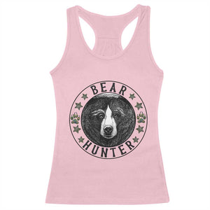 Bear Hunter Racerback Tank Top Funny Hunting Season Gift TS12 Light Pink Print Your Wear