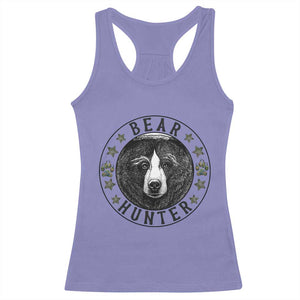 Bear Hunter Racerback Tank Top Funny Hunting Season Gift TS12 Violet Print Your Wear