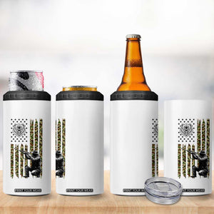 Bear Hunting 4 in 1 Can Cooler Tumbler Camo American Flag Hunter Gift TS12 Print Your Wear