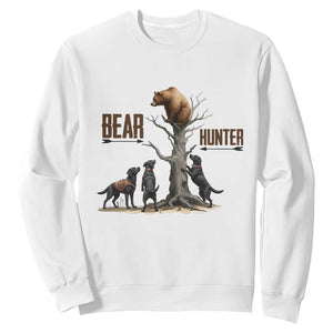 Bear Hunter Sweatshirt Black Lab Retriever Funny Hunting Gift TS12 White Print Your Wear