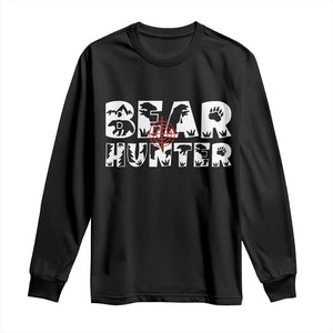 Bear Hunter Long Sleeve Shirt Outdoor Adventure Gift TS12 Black Print Your Wear