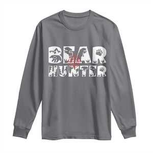Bear Hunter Long Sleeve Shirt Outdoor Adventure Gift TS12 Charcoal Print Your Wear