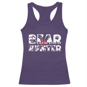 Bear Hunter Racerback Tank Top Outdoor Adventure Gift TS12 Purple Print Your Wear