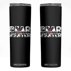 Bear Hunter Skinny Tumbler Outdoor Adventure Gift TS12 Black Print Your Wear