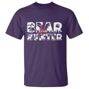 Bear Hunter T Shirt Outdoor Adventure Gift TS12 Purple Print Your Wear