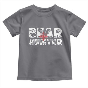 Bear Hunter Toddler T Shirt Outdoor Adventure Gift TS12 Charcoal Print Your Wear