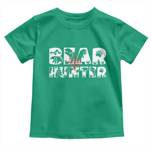 Bear Hunter Toddler T Shirt Outdoor Adventure Gift TS12 Irish Green Print Your Wear