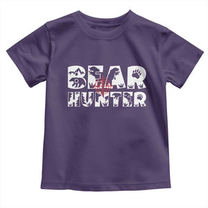 Bear Hunter Toddler T Shirt Outdoor Adventure Gift TS12 Purple Print Your Wear
